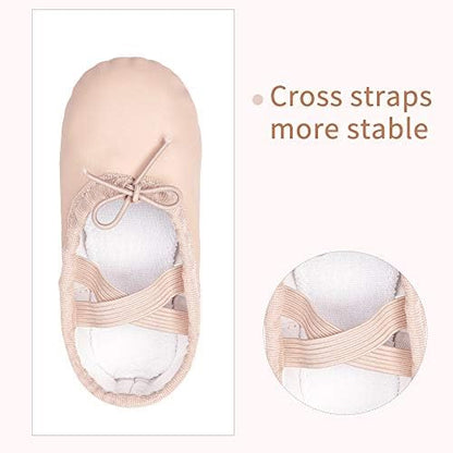 Stelle Ballet Shoes for Girls Toddler Ballet Slippers Soft Leather Boys Dance Shoes for Toddler/Little Kid/Big Kid