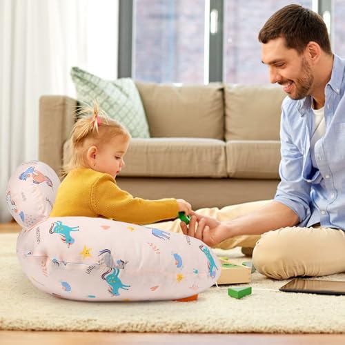 Nursing Pillow, Breastfeeding Pillows, with Removable Pillow Cover, Ergonomic Nursing Essentials for Bottle Feeding, Machine Washable, Pink