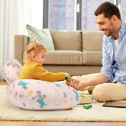 Nursing Pillow, Breastfeeding Pillows, with Removable Pillow Cover, Ergonomic Nursing Essentials for Bottle Feeding, Machine Washable, Pink