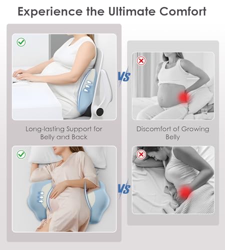 Pregnancy Pillows for Sleeping, Memory Foam Maternity Pillow Support for Back Belly HIPS, Adjustable Travel Wedge Pillow for Pregnant Women, Side Spleeping Pregnant Pillows with Cooling Pillowcase