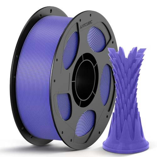 ANYCUBIC PLA 3D Printer Filament, 3D Printing PLA Filament 1.75mm Dimensional Accuracy +/- 0.02mm, 1KG Reusable Spool (2.2 lbs), Purple
