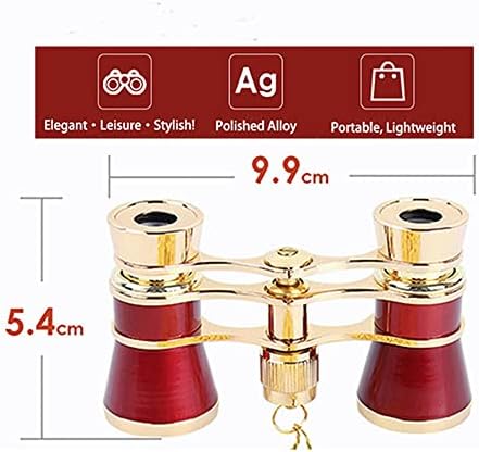 Yourelexit® Opera Glasses Binoculars 3X25 Lorgnette Theater Glasses Optical BK9 Mini Compact Lightweight Built-in Foldable Adjustable Handle Vintage for Adults Kids Women in Musical Concert Cinema
