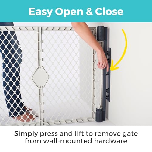 Toddleroo by North States - Superyard Duo Extra Wide Baby Gate & Play Yard: 6 Panel Baby Playpen - Included Wall Mount Kit - Made in USA - 38.5 to 201 Inches Wide - 26 Inches Tall - Light Gray