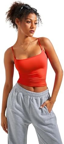 SUUKSESS Women Sexy Square Neck Tank Top Summer Y2K Going Out Basic Cami Shirt