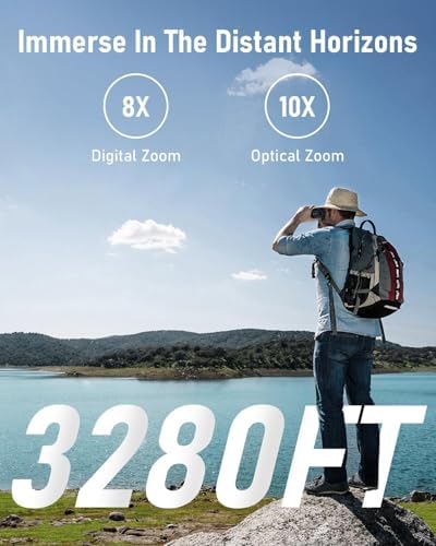 Digital Binoculars with Camera - 8X Digital Zoom, 2" LCD Display 40MP Camera 2.5K Videos Ideal for Concerts, Bird Watching, and Outdoor Adventures with 32GB SD Card - D551