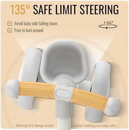 Umatoll Colorful Lighting Baby Balance Bike Toys for 1 Year Old Boys Gifts, Adjustable Seat Baby Walker, One Year Old Boy Birthday Gifts, 12-24 Months Toddler First Ride on Toys