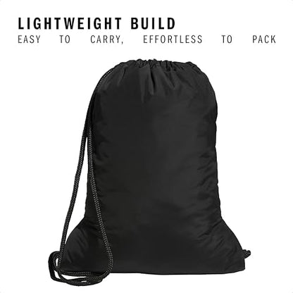 adidas Alliance Sackpack, Drawstring Backpack, Lightweight Small Gym Bag for Women and Men, Black/Gold Metallic, One Size