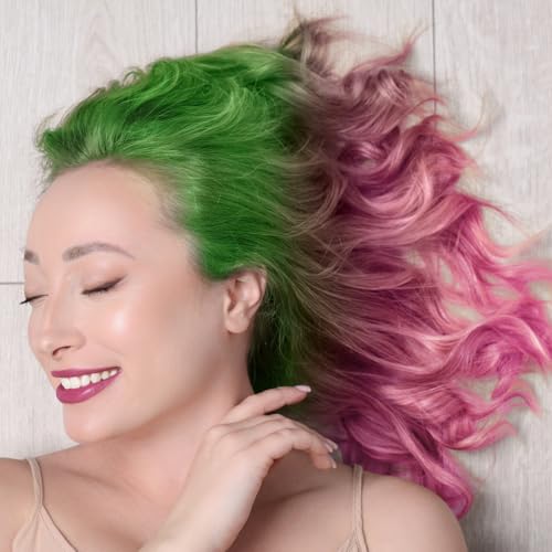 ARCTIC FOX Vegan and Cruelty-Free Semi-Permanent Hair Color Dye (8 Fl Oz, IRIS GREEN)