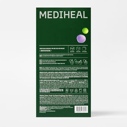 MEDIHEAL Teatree Trouble Toner Pads [Disney Pixar Edition] - Lactobacillus Sensitive Acne Prone Skin - Vegan Face Gauze, Full Size 100 + Refill 100 (200 Pads)