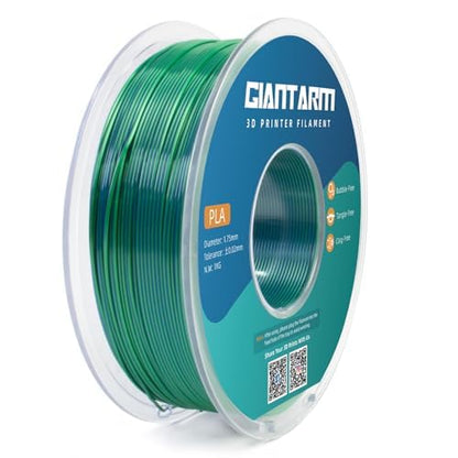 GIANTARM Dual Color PLA Filament, Silk PLA Filament 1.75mm +/-0.02mm,1KG Spool(2.2lbs) Vacuum Packaging, 3D Printing Filaments Fit Most FDM Printer