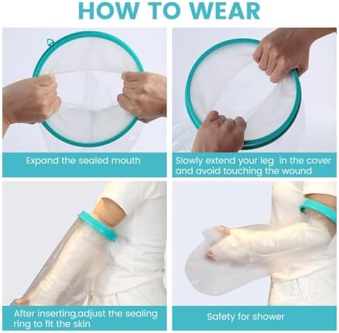 Cast Covers for Shower Arm, Waterproof Cast Cover Arm for Swimming, Cast Protector for Shower Adult, Elbow, Hand, Elbow (Diameter - 6.3")