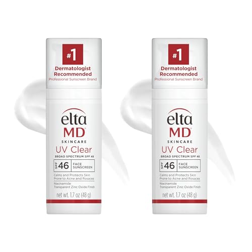 EltaMD UV Clear Face Sunscreen SPF 46, Oil-Free Sunscreen with Zinc Oxide, Dermatologist Recommended