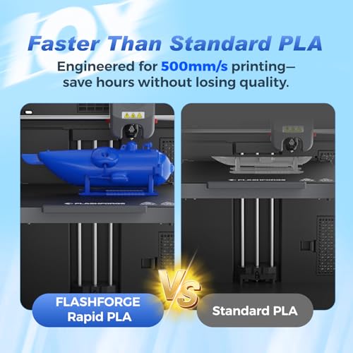 FLASHFORGE Rapid PLA Filament 1.75mm Rainbow Corals, 500mm/s High Speed Printing, 3D Printer Filament 1kg Spool, Dimensional Accuracy +/- 0.02mm, Enjoy Exceptional Print Quality