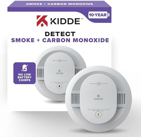 Kidde Smoke & Carbon Monoxide Detector, 10-Year Battery Powered, LED Warning Light Indicators, 30CUD10