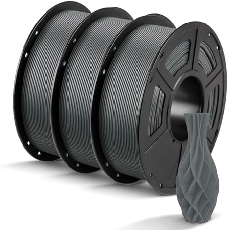ANYCUBIC PLA Filament 1.75mm Bundle 3KG, 3D Printing PLA Filament 1.75mm Dimensional Accuracy +/- 0.02mm, 1KG Spool (2.2 lbs), 3KG Gray