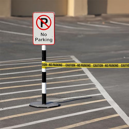 ATERET Caution No Parking Tape 2 Pack 3 inch x 1000 feet, Hazard Safety Tape, Construction Tape for Danger/Hazardous Area, Ideal Use for Halloween Decorations, Party, Work-Site