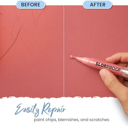 Slobproof Refillable Touch-Up Paint Pen, Mess-Free, Reusable Wall Paint Repair Tool, Precise Application, DIY Home Improvement, Furniture, Arts and Crafts, Patented Design, Easy Storage, Pack of 5