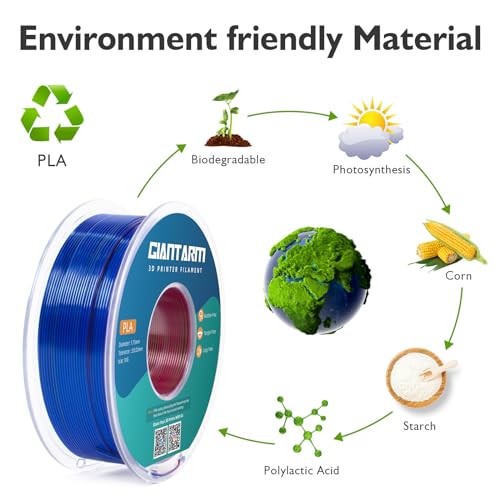 GIANTARM Tri-Colors Silk Pla Filament, 3D Printer Filament 1.75mm +/-0.02mm, 1Kg (2.2lbs) Spool, Vacuum Packaging (Red+Blue+Green)