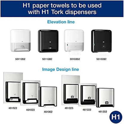 Tork Matic Soft Hand Towel Roll & Matic Paper Hand Towel Roll White H1, Universal, 100% Recycled Fiber, 6 Rolls x 700 ft, 290089