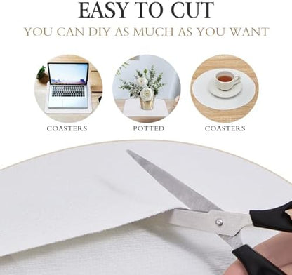 Beautysaid Shelf and Drawer Liner for Kitchen Cabinet, Non Adhesive Non Slip Shelf Paper Waterproof Washable Thickened for Dresser Pantry Shelve Bathroom Protector Liner(White,12 in x 20FT)