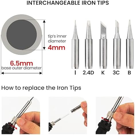 Soldering Iron Kit, 60W Soldering Iron, 5 Soldering Iron Tips, 21-in-1 Adjustable Temperature, Solder Wire, Stand, Desoldering Pump, Soldering Welding Iron Kit for Electronics Hobby DIY 110V US Plug