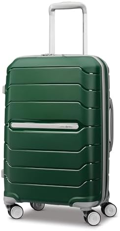 Samsonite Freeform Hardside Carry-On Luggage with Spinner Wheels - Hardshell Suitcase - TSA, Airline-Approved - Expandable Hard Shell, Smooth Rolling Wheels for Lightweight Travel - Pine Green