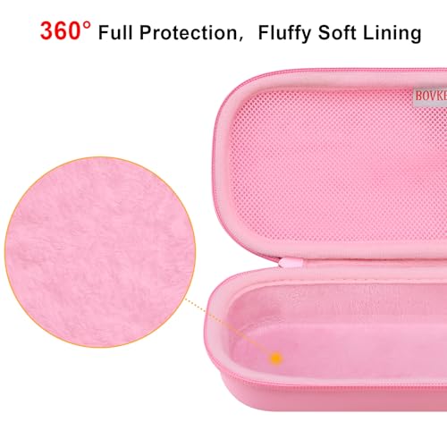 BOVKE Travel Stethoscope Case for 3M Littmann Classic III, Lightweight II S.E, MDF Acoustica Lightweight Stethoscopes, Mesh Pocket for Pen Lights, Medical Scissors and Nurse Accessories, Pink