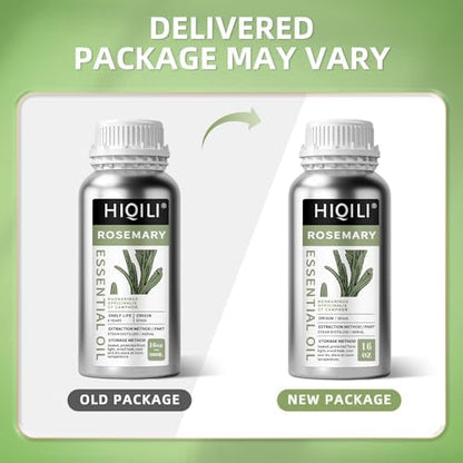 HIQILI Rosemary Oil for Hair Growth, Add to Shampoo & Conditioner, 100% Pure Undiluted - 16 Fl Oz
