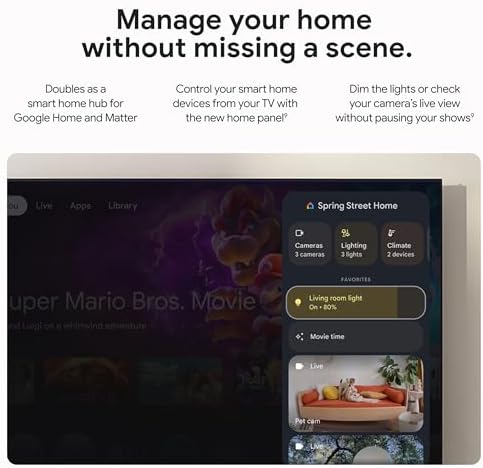 Google TV Streamer 4K - Fast Streaming Entertainment on Your TV with Voice Search Remote - Watch Movies, Shows, Live TV, and Netflix in 4K HDR - Smart Home Control - 32 GB of Storage - Porcelain
