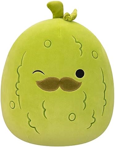 Squishmallows Original 12-Inch Charles Pickle with Mustache - Medium-Sized Ultrasoft Official Jazwares Plush