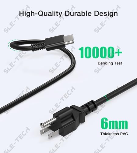 SLE-TECH Universal Chromebook Charger USB C Compatible with Hp 65W 45W USB-C Laptop Charger,for Lenovo Thinkpad/Yoga,Dell Chromebook 3100,Asus,Samsung,Acer,Google Series Type C Power Cord