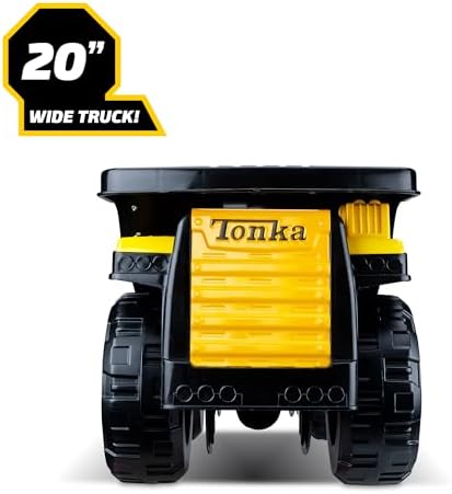 Tonka Steel Classics Toughest Mighty Dump Truck - Made with Steel & Sturdy Plastic, Large Yellow Toy Construction Truck, Boys and Girls, Kids, Toddlers, Ages 3+