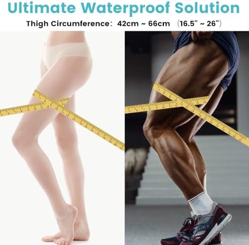 Cast Covers for Shower Leg, Waterproof Cast Cover for Showering, Cast Protector for Shower Leg Adult, Shower Boots for Foot After Surgery, Knee, Ankle, Foot (Diameter - 9.8") Extra Large