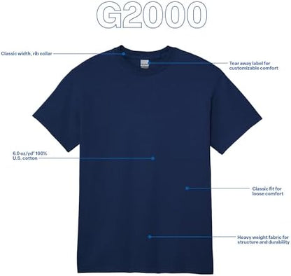 Gildan Unisex Adult Ultra Cotton T-Shirt, Style G2000, Multipack