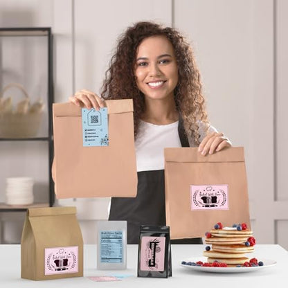 MUNBYN 4"x6" Pink Direct Thermal Shipping Labels, Commercial Grade Permanent Adhesive Fanfold Mailing Postage Label Paper for Thermal Printers and Packages, 500 Sheets per Stack