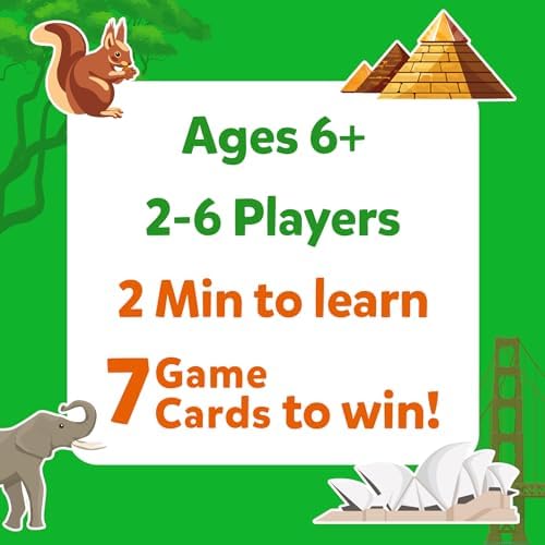 Skillmatics Guess in 10 Animals & Countries Combo, Perfect for Boys, Girls, Kids & Families Who Love Card Games, Educational Toys, Board Games, Trivia, Gifts for Ages 6, 7, 8, 9, 10 & Up