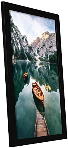 Americanflat 12x18 Poster Frame with Shatter-Resistant Glass - Signature Collection - Gallery-Style Frames Made of Engineered Wood - Photo Frame for Wall Display - Black