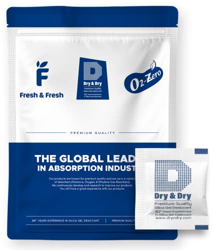Dry & Dry 1 Gram [500 Packets] Silica Gel Packets Desiccants, Silica Packets - Rechargeable Silica Gel Packs, Desiccants Packets, Silica Gel