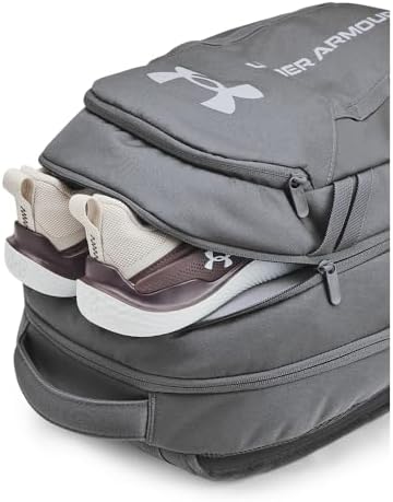 Under Armour Unisex-Adult Hustle 6.0 Backpack, (025) Castlerock / / Steel, One Size Fits Most