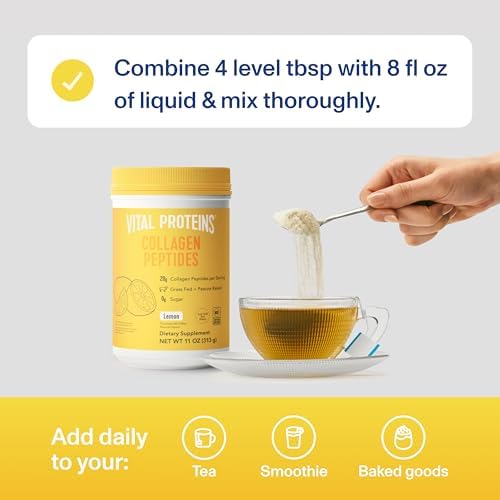 Vital Proteins Collagen Peptides Powder, Collagen Supplements, Hair & Skin Health, 14 Servings, Lemon