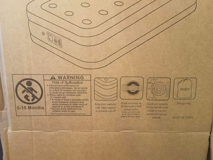 Zearna Air Mattress with Built in Pump - Upgraded Twin Blow Up Mattress, 2 Mins Quick Self Inflatable, 13"/550lbs Max, Strong Support, No Lost Air, for Camping,Home,Guests,Portable Travel