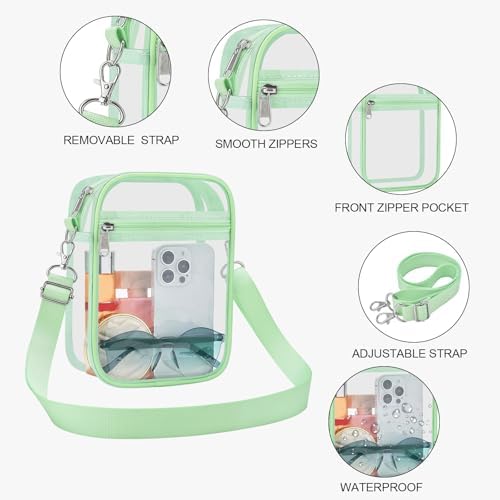 USPECLARE Clear Purse Stadium Approved CrossBody Bag for Men and Women