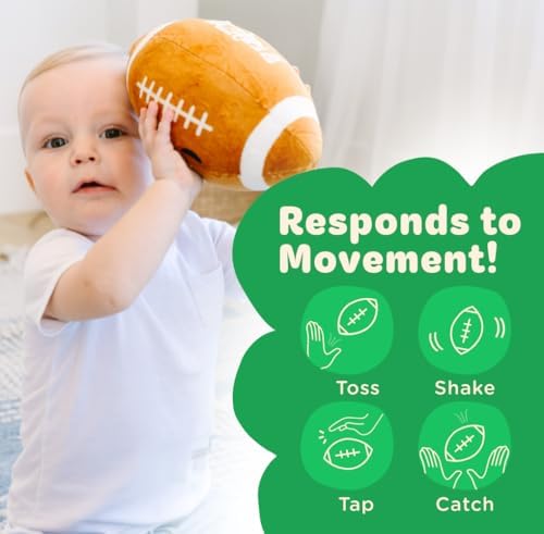 Move2Play, Hilariously Interactive Toy with Music & Sound Effects | Birthday Gift for Boy & Girl | Ball for Toddler & Baby | Indoor/Outdoor | 1, 2, 3+ Year Old