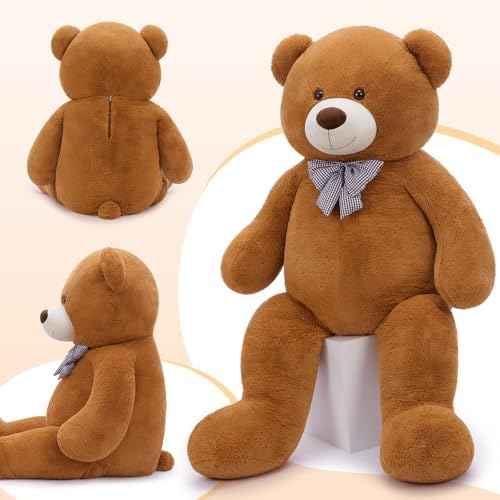 MaoGoLan Giant Teddy Bear 6 Feet Tall, Dark Brown Human Size Big Teddy Bear Stuffed Animal for Boyfriend,Girlfriend,Wife on Valentines Day,Christmas,Birthday
