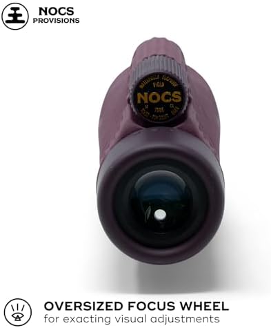 Nocs Provisions Field Tube 10x32 Waterproof Monocular, 10X Magnification Telescope, Bak4 Prism, Wide Field of View for Bird Watching, Backpacking & Wildlife Viewing - Oxblood Maroon