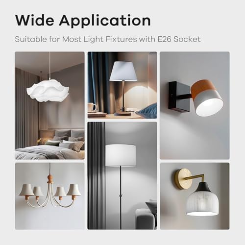 Linkind A19 LED Light Bulbs Dimmable, 60W Equivalent Light Bulbs, E26 Base, 5000K Daylight, 9.5W 840 Lumens 120V, UL Listed FCC Certified, LED Lights for Bedroom Living Room Home Office, 6 Packs