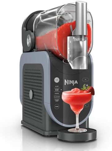 Ninja FS301 Professional Maker with RapidChill Technology, 88 oz Drink & Slushie Machine, 5 Preset Programs, Frozen Margaritas, Frappés, and More, Premium Accents, Black (Renewed)