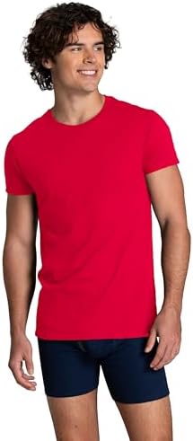Fruit of the Loom Men's Undershirts, Moisture Wicking & Tag Free, Short Sleeve Crew T-Shirts