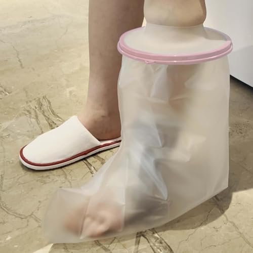 Waterproof Cast Covers for Shower Leg, Adult Cover Swimming Showering Protector Boots for Foot and Ankle after Surgery, Cast Bag Monitor Recovery Supplies, Bath & Wound & Bandage Protection