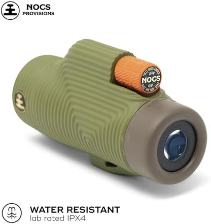 Nocs Provisions Zoom Tube 8x32 Monocular, 8X Magnification Telescope, Bak4 Prism, Wide Field of View for Bird Watching, Backpacking & Wildlife Viewing - Juniper Green II